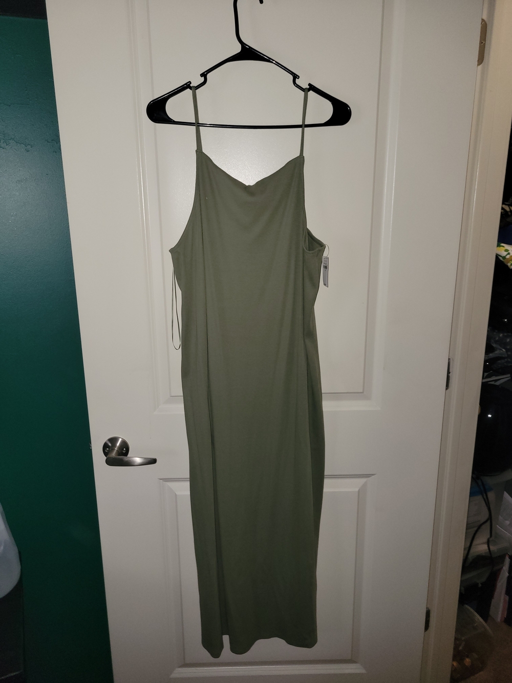 Old Navy Olive Green Maxi Slip Dress
